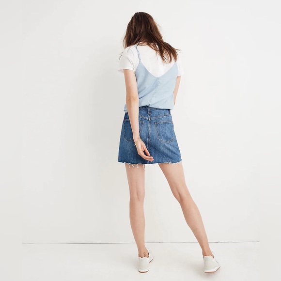 Madewell Rigid Denim A-Line Mini Skirt in Lakeline Wash - Picture 1 of 11